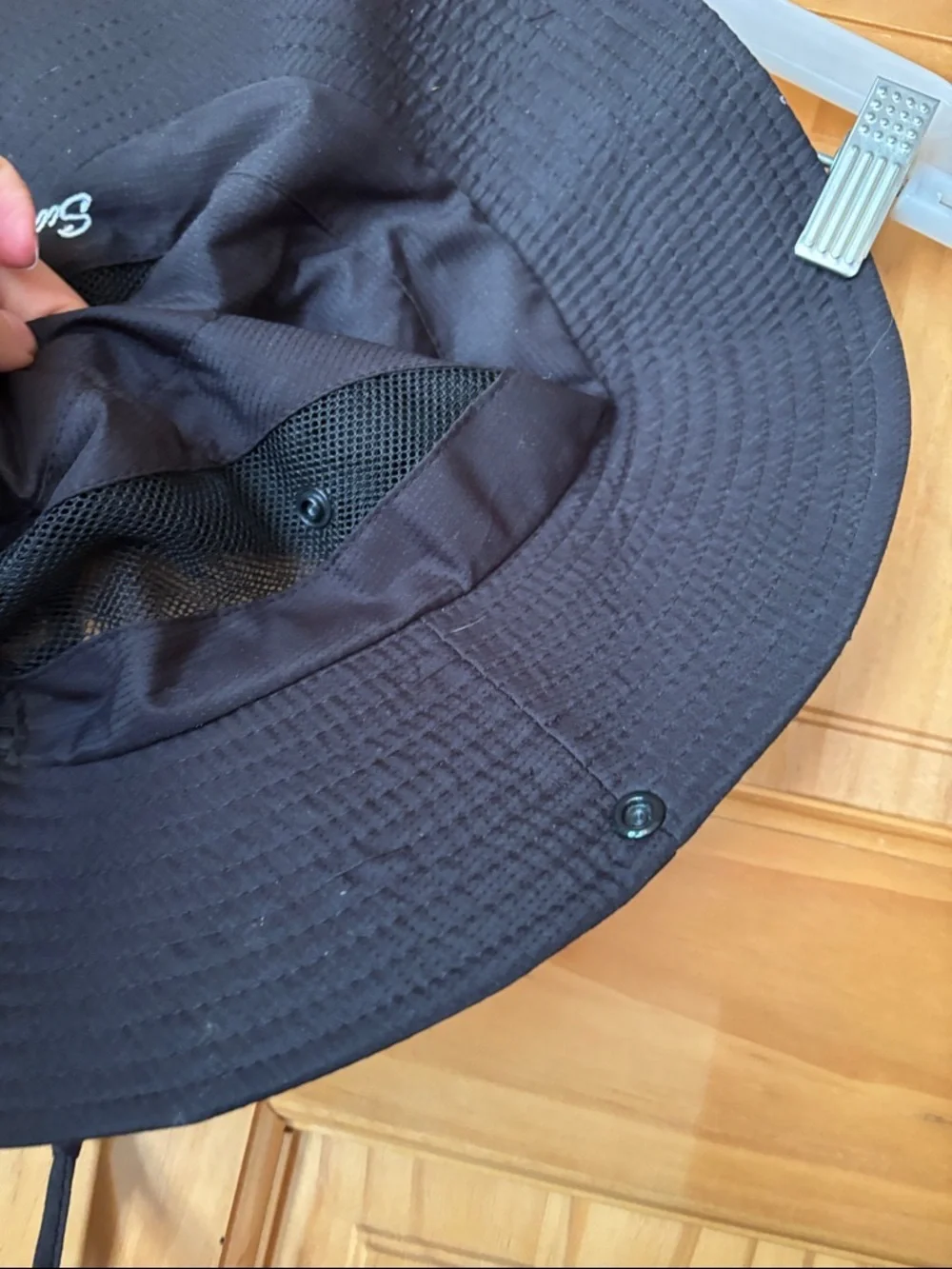 Sun Shade Black Ventilated Hat